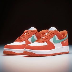 Nike Air Force 1 Low '07 LV8 Athletic Club White Orange DH7568-800 Sneakers 10.5